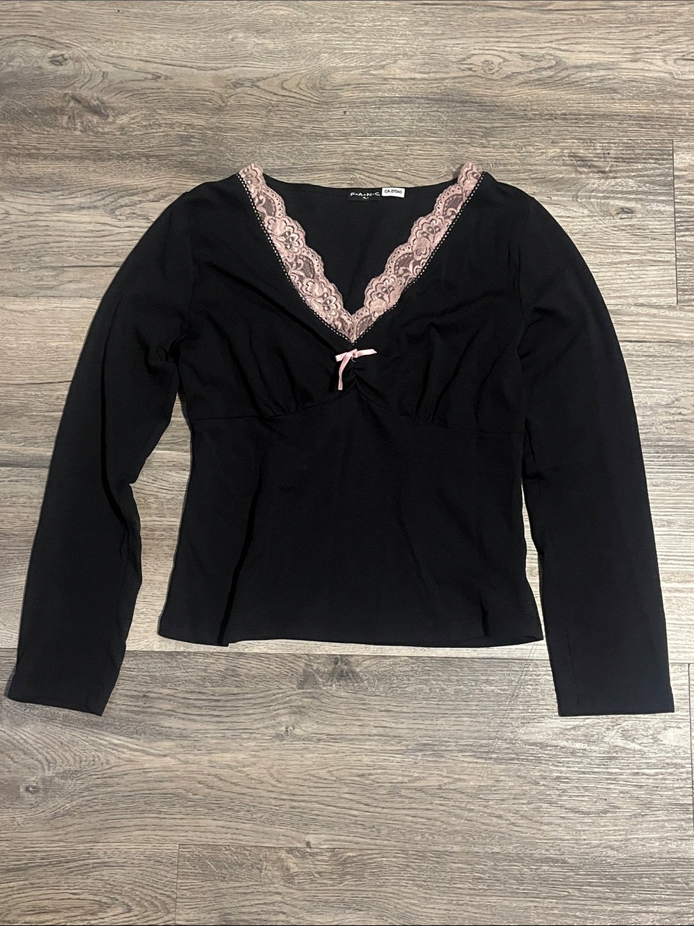 Women Lace lined V-neck Top F.A.N.G.